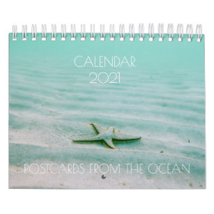 Glad Punt Rand Zee Strand Kalenders | Zazzle