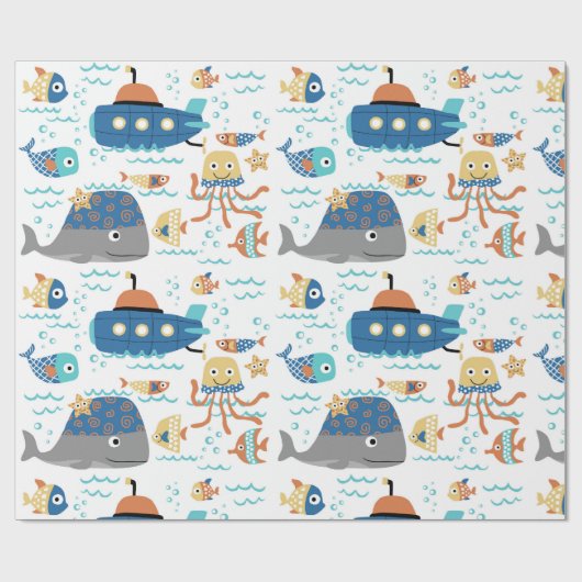 Ocean Friends Cadeaupapier (Vlak)