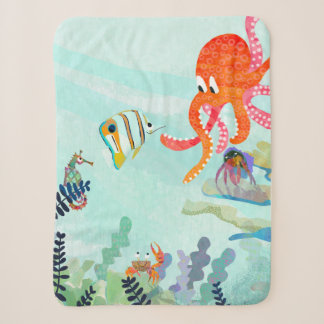 Ocean Friends Child's Sherpa Blanket Deken