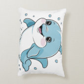 Ocean Friends Cute Sea Creatures Dolphin  Accent Kussen (Achterkant (Verticaal))