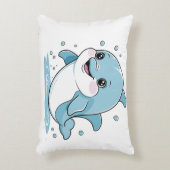 Ocean Friends Cute Sea Creatures Dolphin  Accent Kussen (Voorkant(Verticaal))