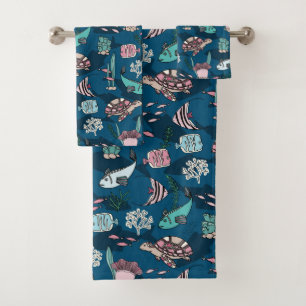 Ocean Friends kinder patroon Bad Handdoek