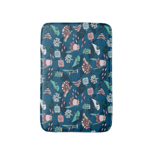 Ocean Friends kinder patroon Badmat (Voorkant Verticaal)