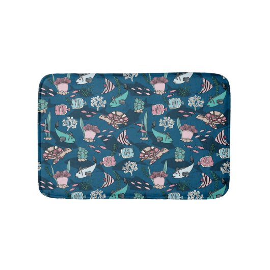Ocean Friends kinder patroon Badmat (Voorkant)