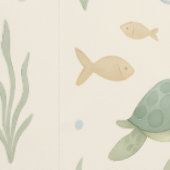 Ocean Friends Nursery Wallpaper – Walvissen, Schil Behang (Zoom)