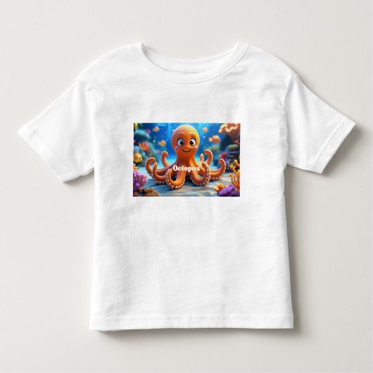 Ocean Friends Octopus T-shirt voor peuters (Voorkant)