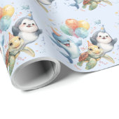 Ocean Friends Verjaardag inpakpapier (Rol Hoek)