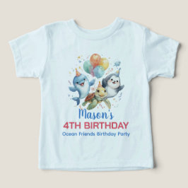 Ocean Friends Verjaardag Peuter T-shirt