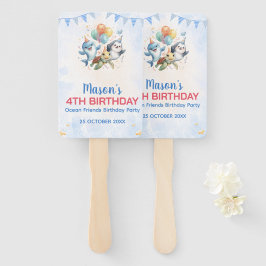 Ocean Friends Verjaardag Set van Fans Handwaaier