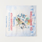 Ocean Friends Verjaardag Tapestry Wandkleed (Voorkant (horizontaal))