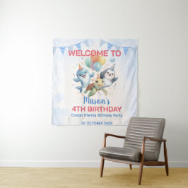 Ocean Friends Verjaardag Tapestry Wandkleed