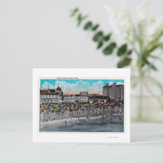 Ocean Front Swimming, Ocean Park Briefkaart (Staand voorkant)