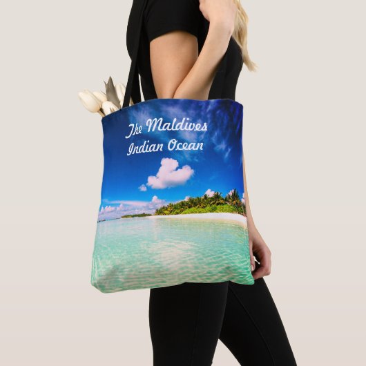 Ocean Front Water Uitzicht Maldiven Indische Oceaa Tote Bag (Dichtbij)