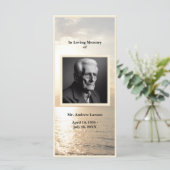 Ocean Funeral Memorial Service Bladwijzer Kaart (Staand voorkant)