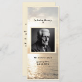 Ocean Funeral Memorial Service Bladwijzer Kaart (Voorkant / Achterkant)