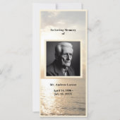 Ocean Funeral Memorial Service Bladwijzer Kaart (Voorkant)