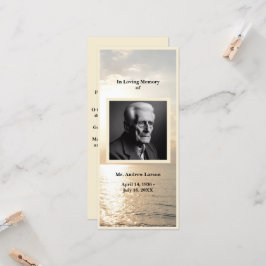 Ocean Funeral Memorial Service Bladwijzer Kaart