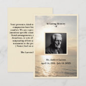 Ocean Funeral Memorial van familie bedankkaart (Voorkant / Achterkant)