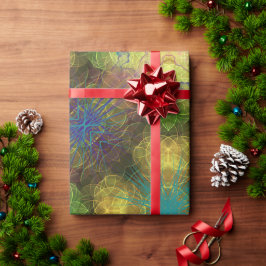 Ocean Garden, groen, geel, paarse zeeen zee-egels Cadeaupapier