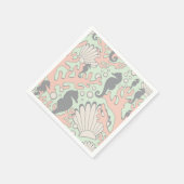 Ocean Garden Pastel Cocktail Napkins Servetten (Hoek)