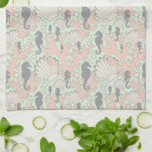 Ocean Gardens Pastel Kitchen Towel Theedoek (Gevouwen)