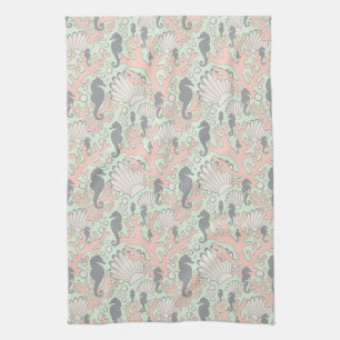 Ocean Gardens Pastel Kitchen Towel Theedoek