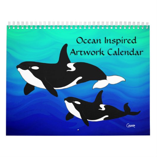 Ocean Geïnspireerd Kunstwerk - Middelgrote Kalende Kalender (Hoes)