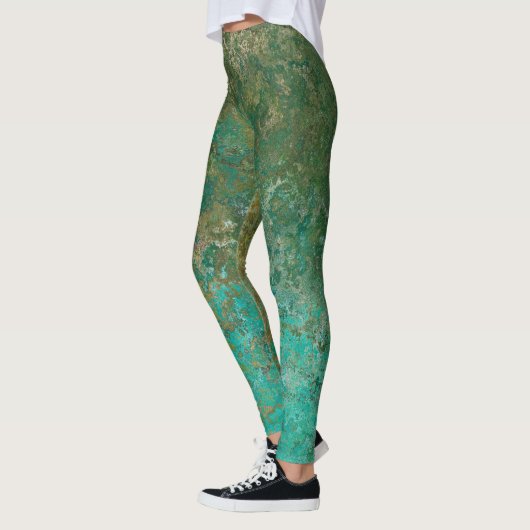 Ocean Geïnspireerde alcohol Ink Abstract Leggings (Links)