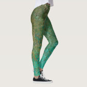 Ocean Geïnspireerde alcohol Ink Abstract Leggings (Rechts)