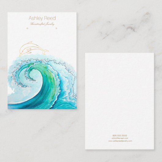 Ocean Geïnspireerde juwelenkaart Visitekaartje (Voorkant / Achterkant)