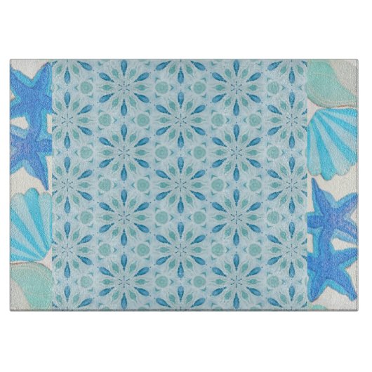 Ocean geïnspireerde print een zeester cookie snijplank (Voorkant)