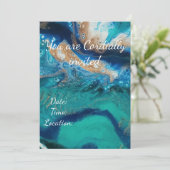 Ocean Geode Invitation Kaart (Staand voorkant)