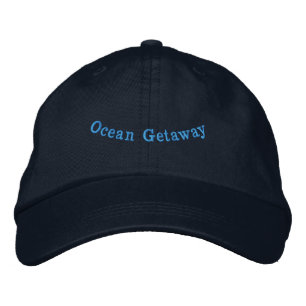 OCEAN GETAWAY Reis Levensstijl-Hoed Navy Kleur Koe Geborduurde Pet