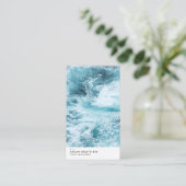 Ocean Getijde Modern Visitekaartje (Staand voorkant)