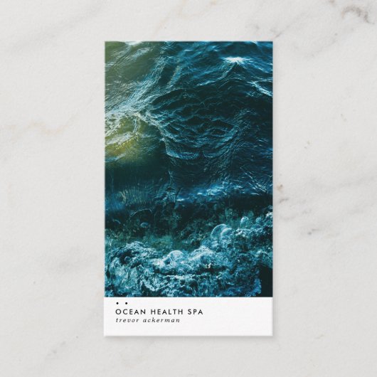 Ocean Getijde Modern Visitekaartje (Voorkant)