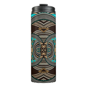 Ocean Getijden Abstract Tribal Thermosbeker