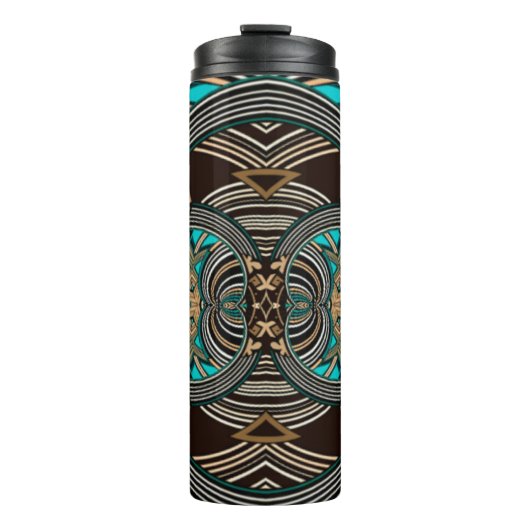 Ocean Getijden Abstract Tribal  Thermosbeker (Voorkant)