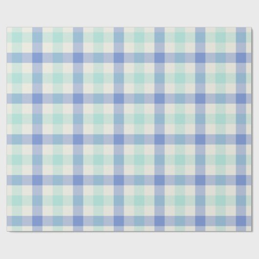 Ocean Gingham - Wrapping Paper Cadeaupapier (Vlak)