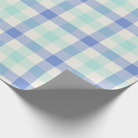 Ocean Gingham - Wrapping Paper Cadeaupapier (Hoek)
