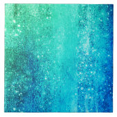 Ocean glam nr2 gradiënt blauw-groen tegeltje (Voorkant)