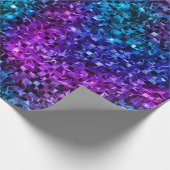 Ocean Glamor Blue en Pink Glitter Cadeaupapier (Hoek)