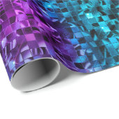 Ocean Glamor Blue en Pink Glitter Cadeaupapier (Rol Hoek)