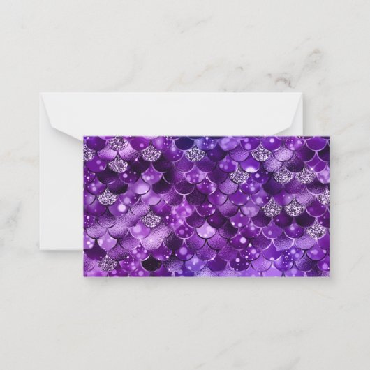 Ocean Glamor Colorful Fish Scales Pattern Notitiekaartje (Voorkant)