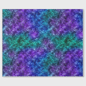 Ocean Glamor Paars en Blauwgroen Glitter Cadeaupapier (Vlak)