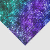Ocean Glamor Paars en Blauwgroen Glitter Tissuepapier (Detail)