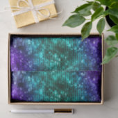 Ocean Glamor Paars en Blauwgroen Glitter Tissuepapier (Geschenk)