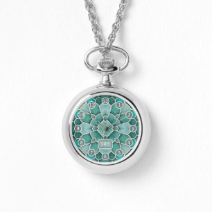 Ocean Glass -  Seaglass Mosaic met Initialen Horloge