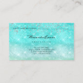 Ocean Glitter Sparkly Makeup Artist Blogger Event Afsprakenkaartje (Achterkant)