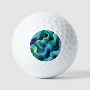Ocean Glow Abstract Gradient Waves Pattern Golfballen