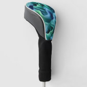 Ocean Glow Abstract Gradient Waves Pattern Golfheadcover (Schuin)